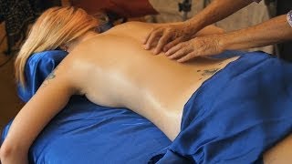 HD Back Massage Therapy Techniques with Oil, How to Give a Back Relaxing Back Massage, ASMR Athena